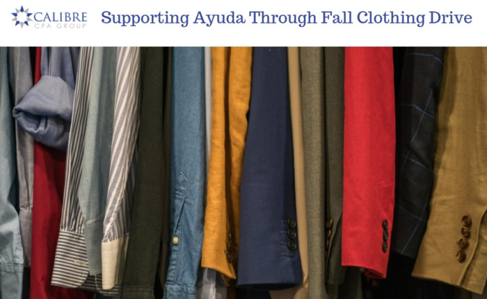 Calibre’s Women Initiative Network Sponsors Fall Clothing Drive for Ayuda - Calibre CPA Group