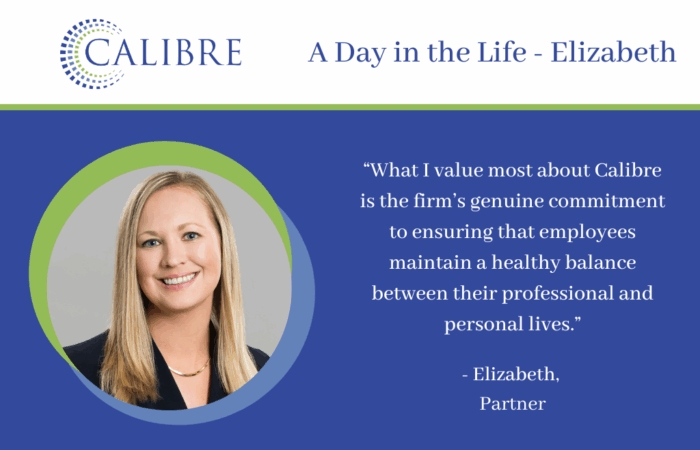 Elizabeth Saleeby Day in the Life graphic with headshot image and quote